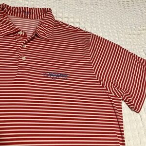 B. Draddy Men's XL Kiawah Ocean Course‎ Polo Golf Polyester Spandex Red Read